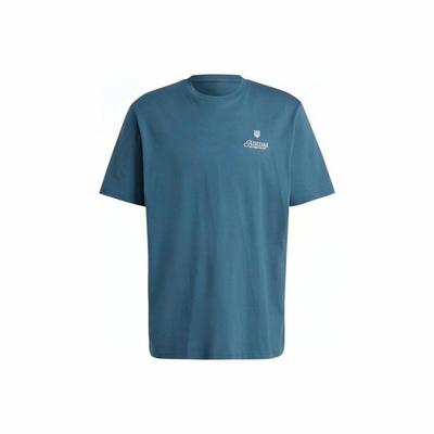 Originals Flame Trefoil Print T-Shirt for Men, Night Blue