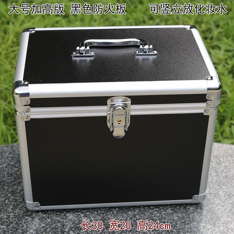 Large steel-reinforced cosmetic case with aluminum alloy frame,double-layer portable toolbox for foot bath tools