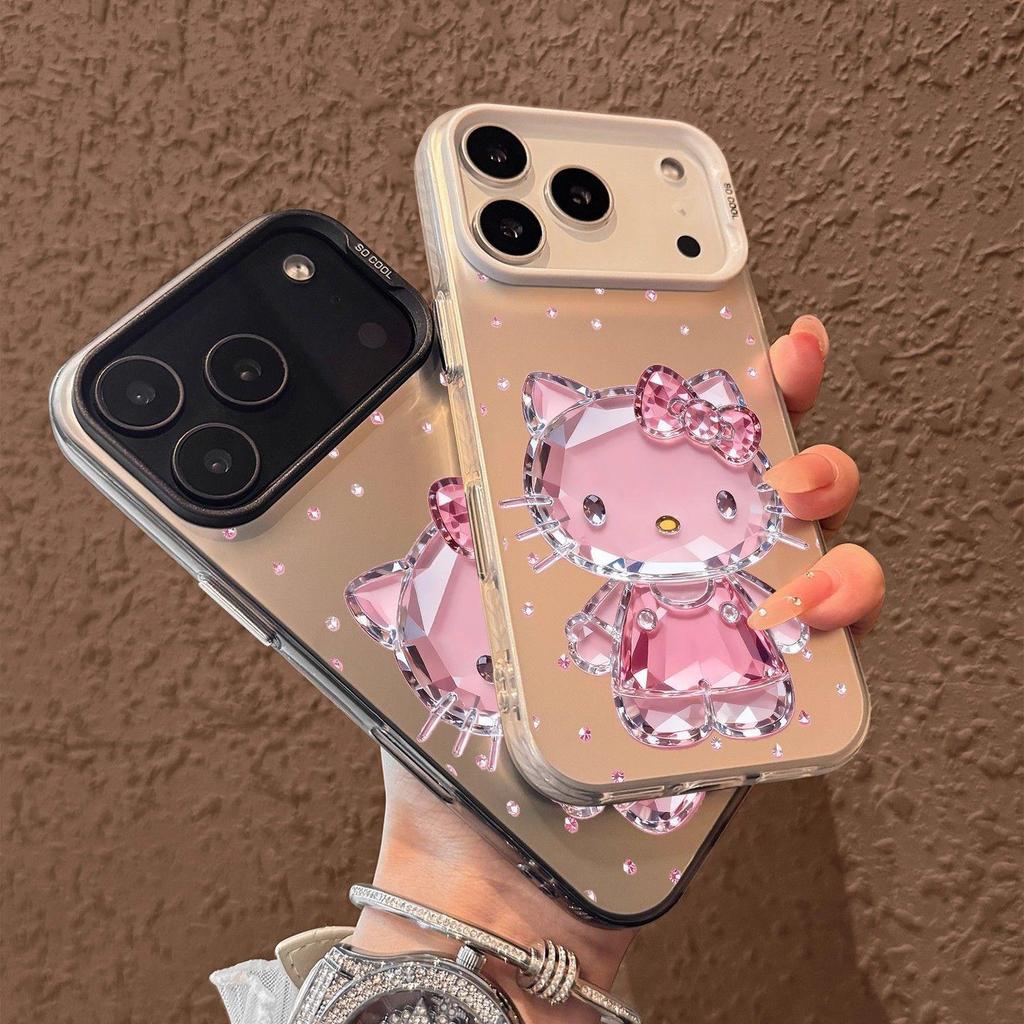 Kiki Crystal Cat iPhone Case: High Value Face Control, Drop-proof, for iPhone 14, 15, 16 Pro Max, Apple 17.