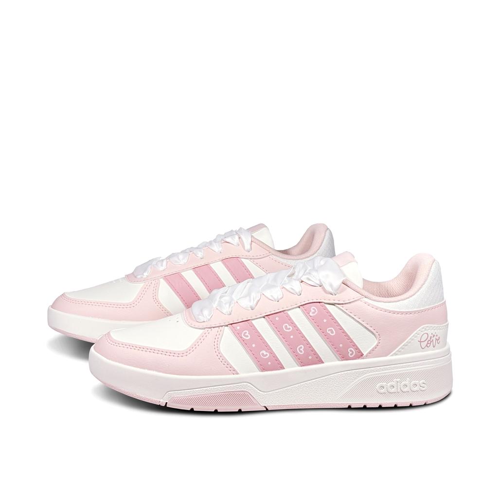 adidas COURTBEAT Escape Heartbeat Low Top Skateboard Shoes Unisex Pink White KI6785(Team-814)