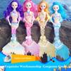 Colorful 45cm Mermaid Doll 11 Movable Joints Bjd Doll Set  (with Lights and Music)