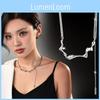 Fashionable Elegant And Layered Pendant Necklace With Polished Finish And Geometric Features Women For