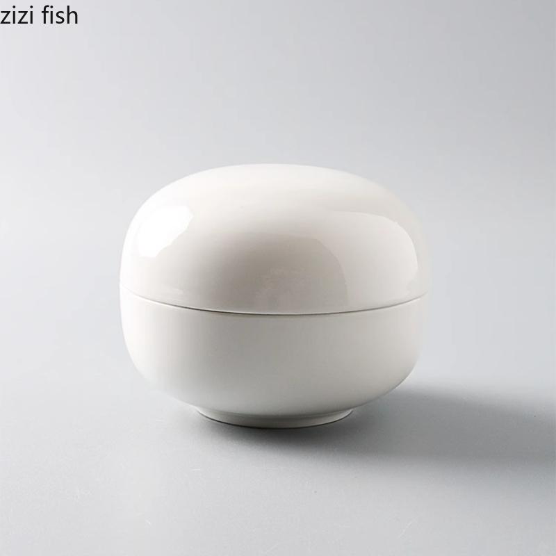 Ceramic Bowl Featured Stew Pot Soup Bowl with Lid Dining Plate Dessert Bowl Fruit Bowls Dim Sum Dish Steamed Egg Cup Ramen Bowls