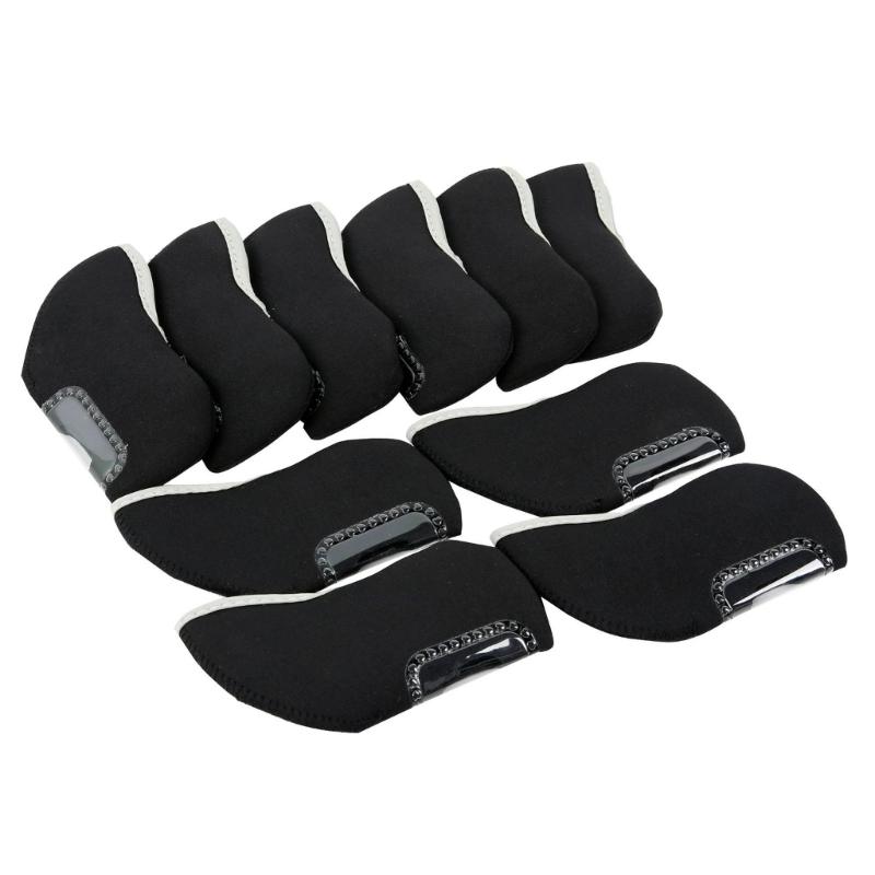 10Pcs Neoprene Golf Iron Head Covers Golf Wedge Covers Iron Putter Headcovers