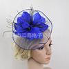 New color optional bridal headgear top hat wedding lace head flower wedding mesh hair accessories, feathers