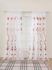 1PC Cartoon Santa Claus Christmas Lace Embroidered Thin Curtain for Bedroom And Living Room Holiday Decorative Window Treatment