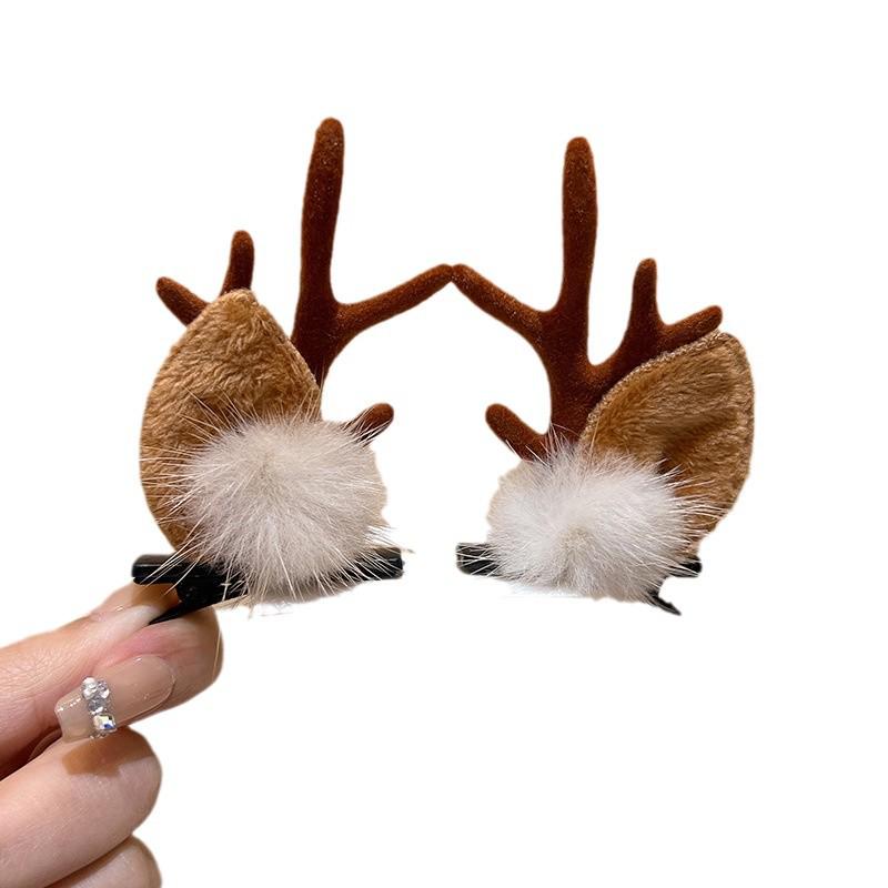 2024 Christmas Reindeer Headwear: Cute Deer Hair Clips & Accessories for Kids