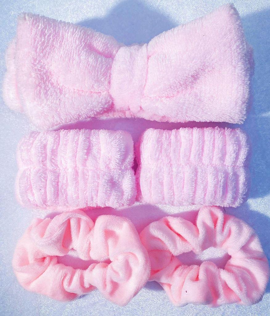 16-Piece Multi-Color Soft Headband and Hair Clip Set with Bowknot Washband and Elastic Hair Ties