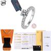 Cbtb Exquisite D Colur 1-3 Carat Moissanite Four Claw Ring for Women Wedding Eternal Jewelry