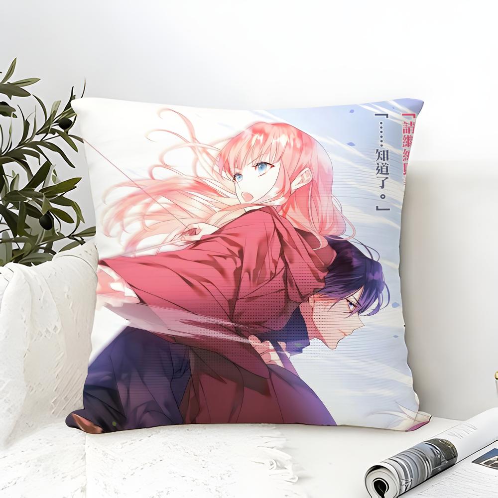 Pillow Case Cotton Linen Fabric Square Zipper Pillowcase Home Decorative Living Room Comic Light Novel 7-7Th Time Loop 3