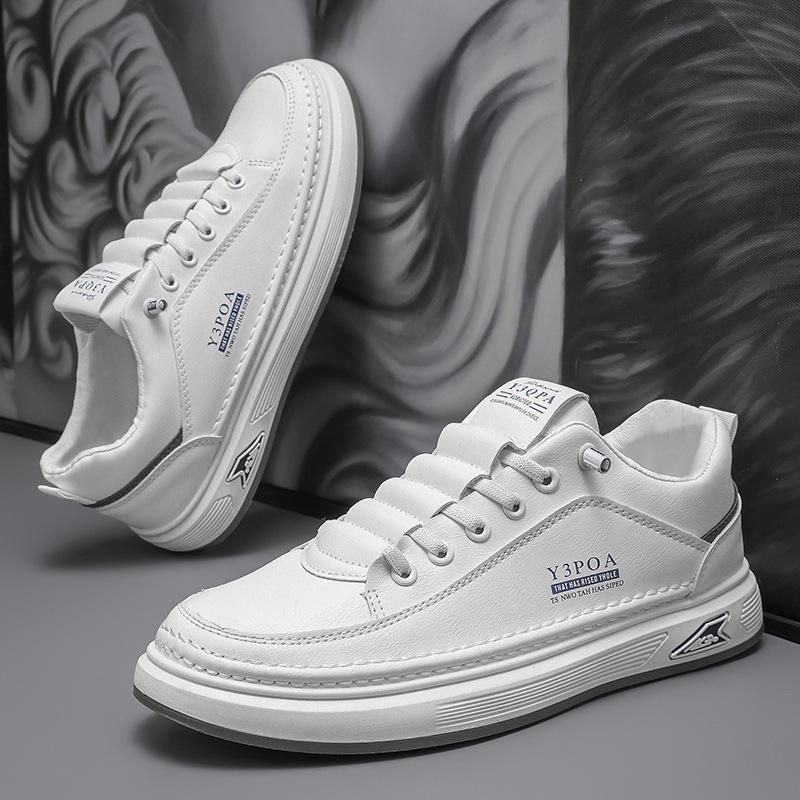 Atmungsaktive Herren-Canvas-Sneaker in Weiß - Vielseitig, mit dicker Sohle, Frühjahr 2025