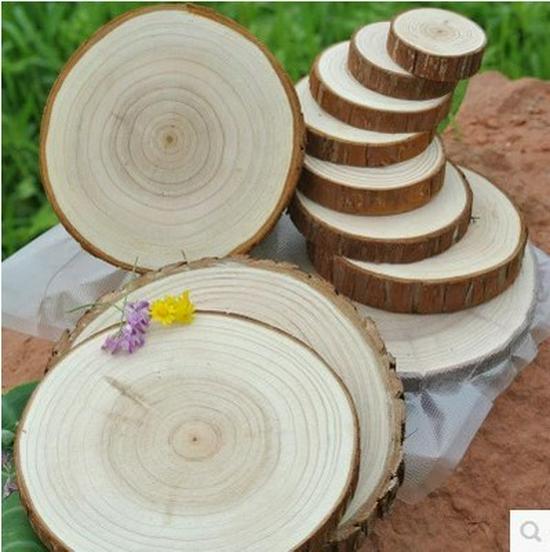 

Натуральные сосновые спилы: Рождественские украшения, поделки своими руками и подставки Diameter 1.5-3cm, Thickness 0.5cm