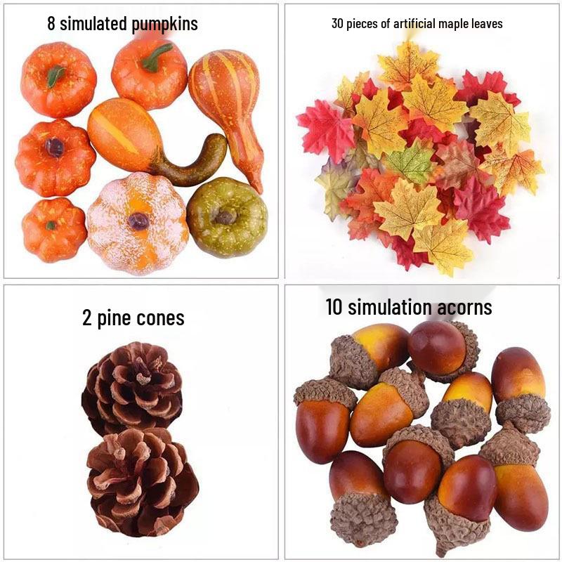 Halloween & Christmas Pumpkin Decoration Set - Foam Props for Photography