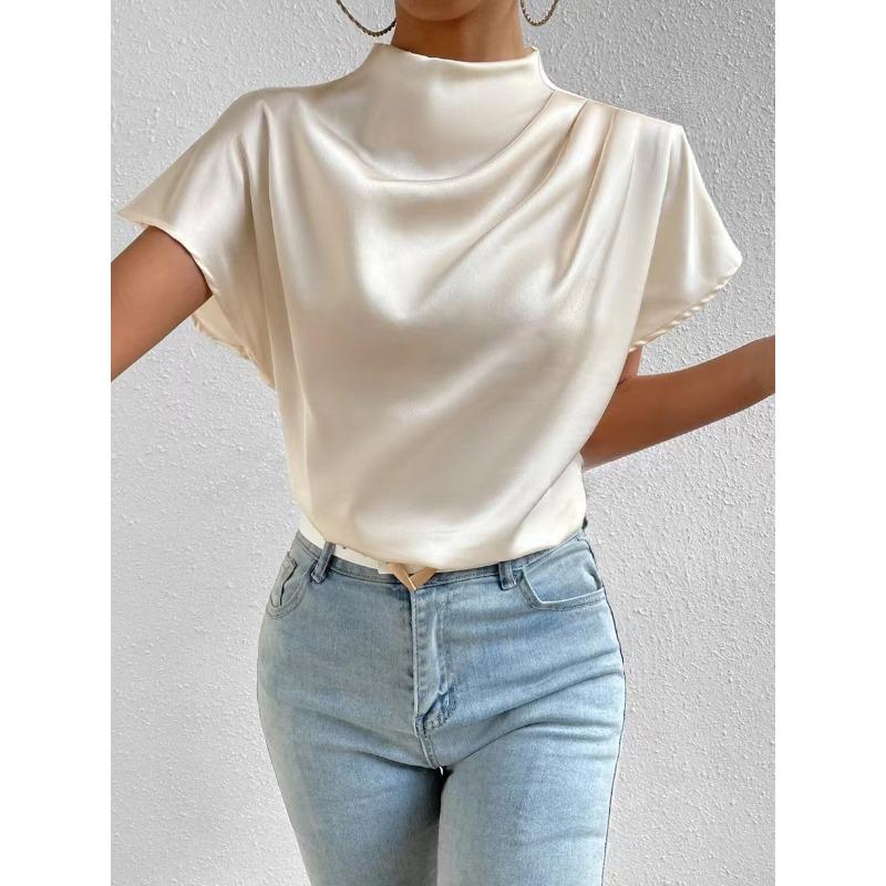 Women's Summer Fashion New Crew Neck Short Sleeved Top
