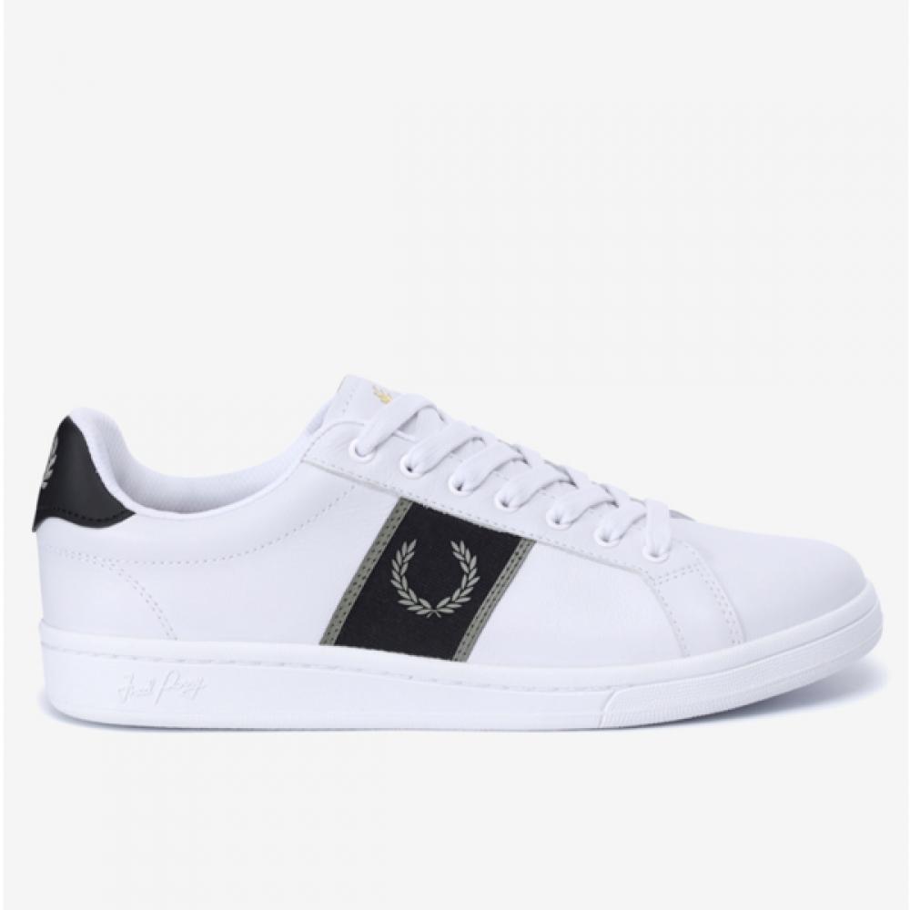 Fred Perry Men S SneakerS B721 Leather Branded Webbing SFPM2416304-U62/250