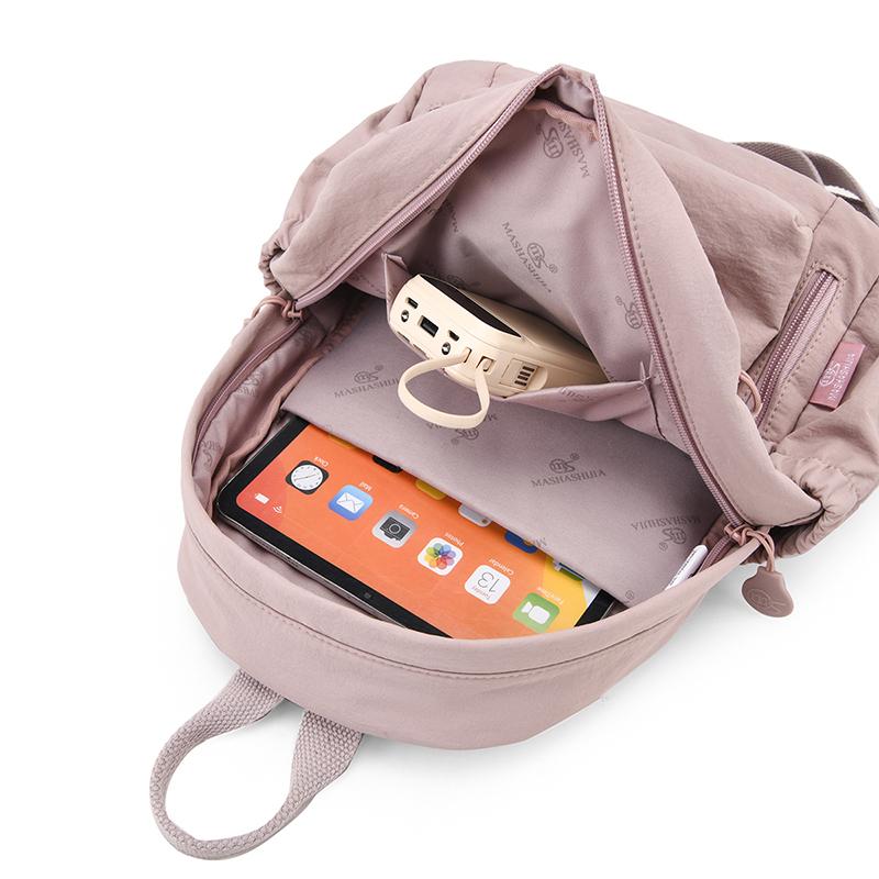 Women's Small Nylon Backpack Lightweight Waterproof Daypack with Front Pocket for Travel Daily Use
