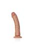 Realrock Curved Dildo with Suction Cup 20.5 Brown