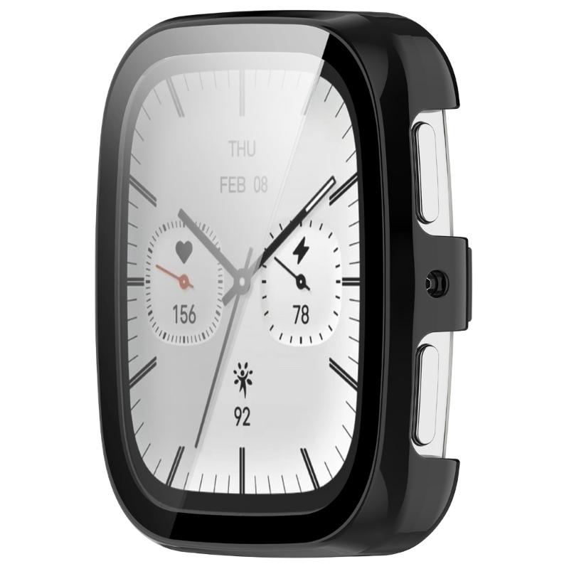 Smartwatch Cover Shell Case with Tempered Glass Film for Active 2 Square Screen Protector Film Cover Scratchproof Case