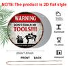 2D Flat, 1pc Round Aluminum Hanging Sign, Vintage Plaque about "Tool Warning", "Don'T Touch My Tools" Decorative Sign, Suitable for Garage, Studio