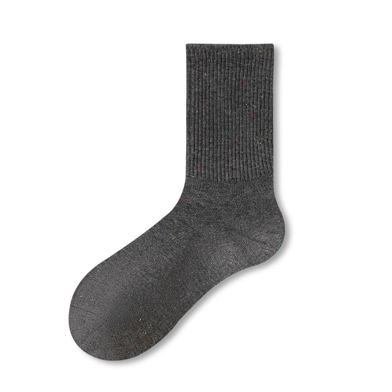 

Женские весенне-осенние новые ретро носки-трубы из пряжи «Идея» без косточек 1 pair темно-серого