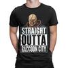 Straight Outta Raccoon City Nemesis T Shirt for Men Cotton Fun TShirts O Neck Residents Evils Tee Shirt Short Sleeve Clothes