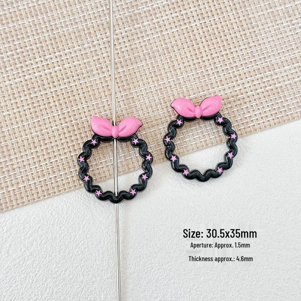 Macaron Colored Bow Hair Tie & Beaded Phone Chain Accessories - Cute & Stylish DIY