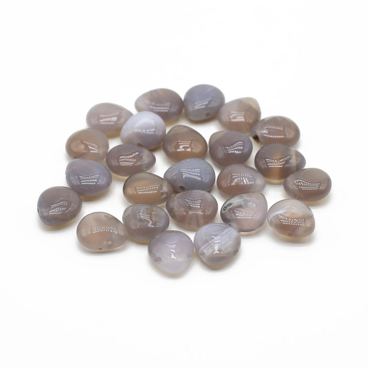 

10 шт. в партии бусины из натурального камня каплевидной формы кристалл розовый кварц агат бирюза свободные бусины для изготовления ювелирных изделий DIY аксессуары для ожерелья 10x12x5 мм 10Pcs/Gray Agate