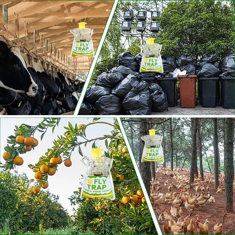 1/5PCS Hanging Flies Trap Catching Bait Bag Outdoor Hornets Bee Trap Bug Insect Fly Kill Catcher Bag Summer Garden Supplies