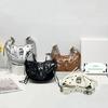 Women's Large-Capacity High-Quality Motorcycle Shoulder Messenger and Underarm Waxed Leather Croissant Bags