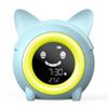 Cartoon Cat Mini Alarm Clock New Children's Sleep Wake Clock Creative Digital Electronic Clock with Night Light