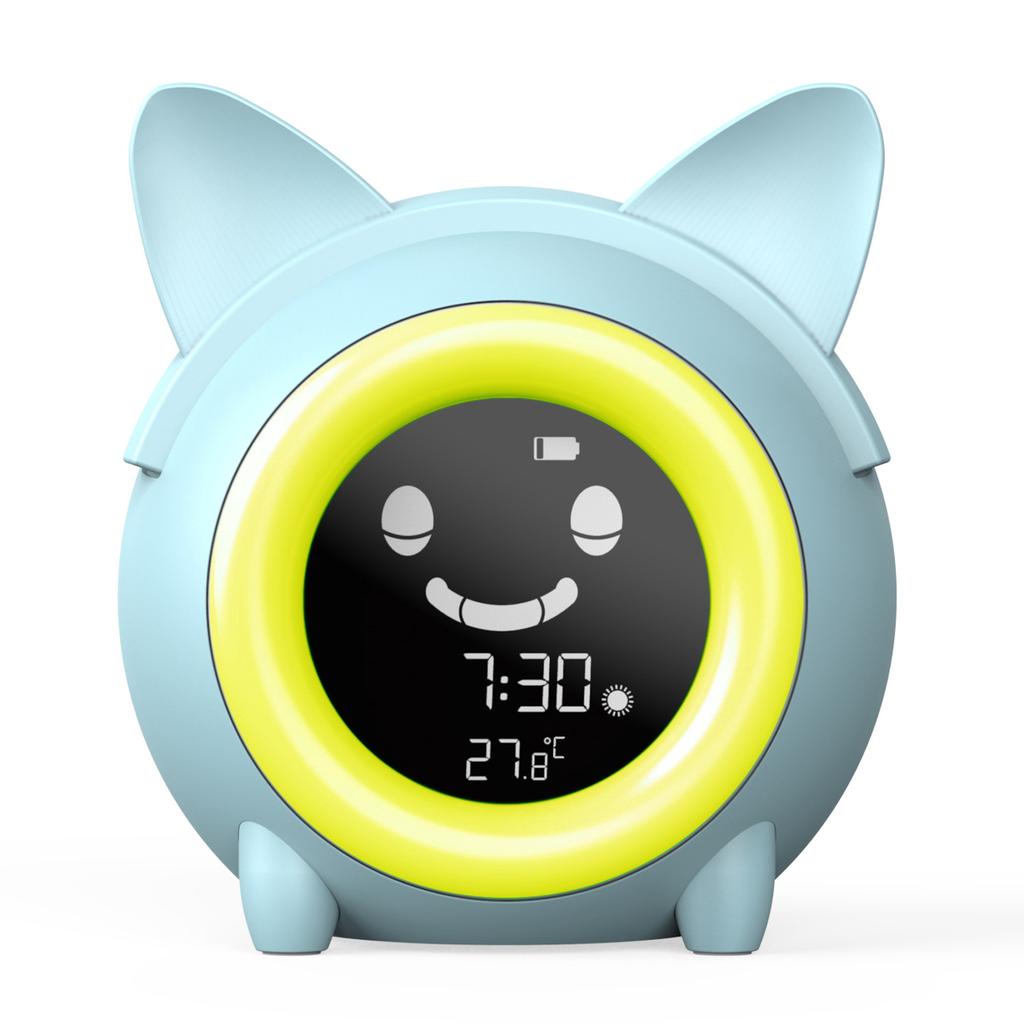 Cartoon Cat Mini Alarm Clock New Children's Sleep Wake Clock Creative Digital Electronic Clock with Night Light
