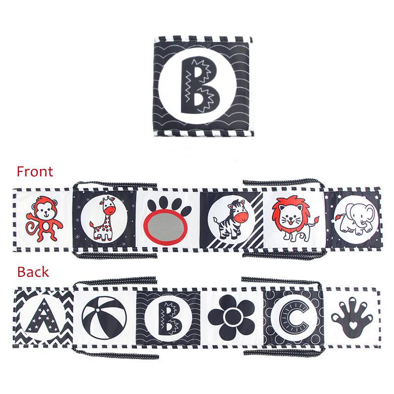 Jouets Jouets Coussin pour le Ventre Noir et Blanc Haut Contraste Bébé Montessori Miroir d'Apprentissage pour Nourrisson Nouveau-né 0 6 12 Mois