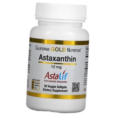 Astaxantină, produs islandez pur AstaLif, Astaxanthin 12, 30 capsule vegetale (70427006)
