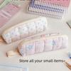 Lattice Pencil Bag Large Capacity Pen Box Korean Style Pencil Case  Portable
