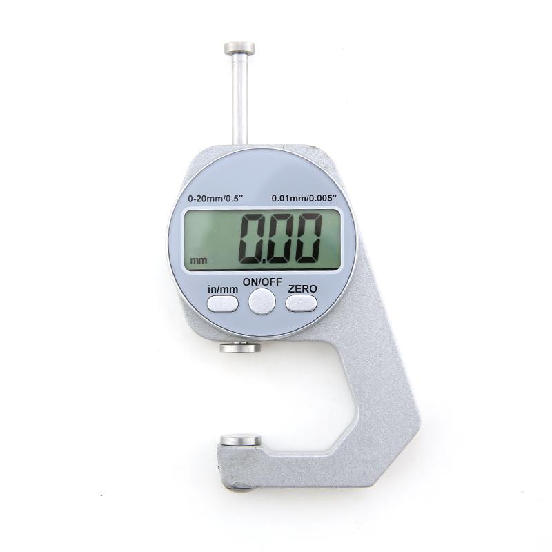 Digital Display Thickness Gauge Zinc Alloy Electronic LCD Micrometer Metric Imperial Wall Thickness Measurement Tools 0-10/20mm