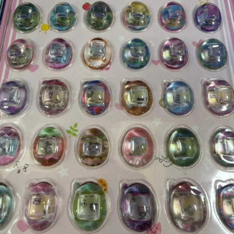 10Pcs Tamagotchi 3D Solid Embossed Relief Crystal Sticker Cute Diy Mobile Phone Decor Sticker Student Hand Account Stationery
