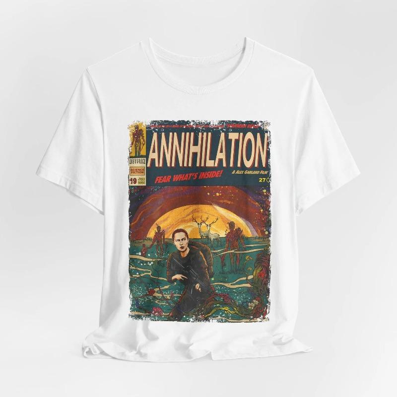 T-shirt Annihilation Film Vintage Horror Grafica Estiva Unisex e Donna Larga e Traspirante Top