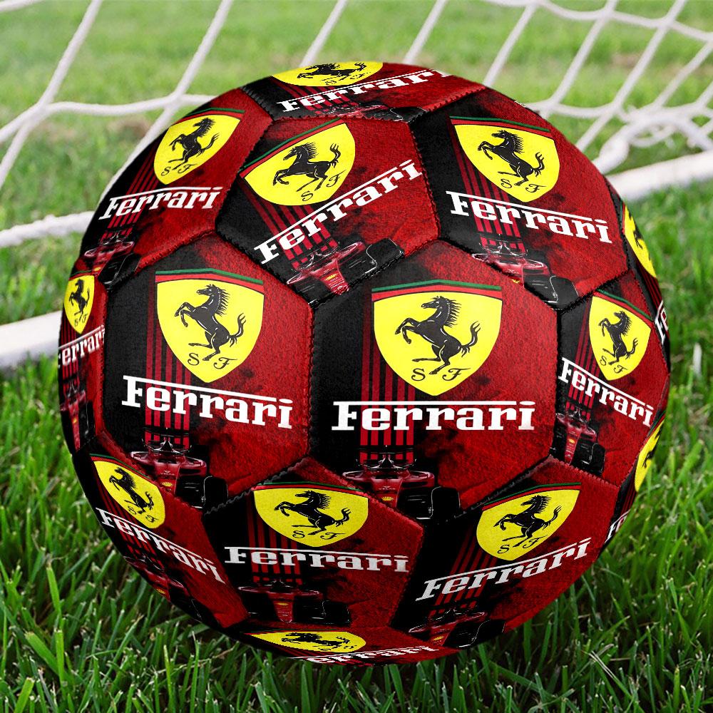 Ferrari Print Size 5 Soccer Ball, Standard Match Football for Sports Game and Team Practice, Ideal Gift for Soccer Fans
