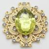 Wholesale 50Pc 24*28mm Mini Golden Metal Crystal Acrylic Button Diy jewelry Accessories FlatBack Base Settings Handmade Fitting