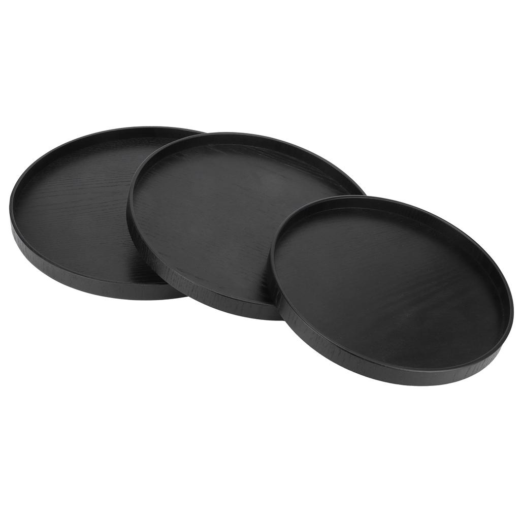 Drewniana Okrągła Taca na Filiżanki do Herbaty Okrągła Oryginalność Talerz na Owoce Zastawa Stołowa Sztućce Akcesorium Kuchenne