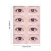 40 Patches/5 Sheets Eyelash Practice Stickers Eyelash Training Stickers Eyelash Application Trainer Stickers Simulated Eye Shape