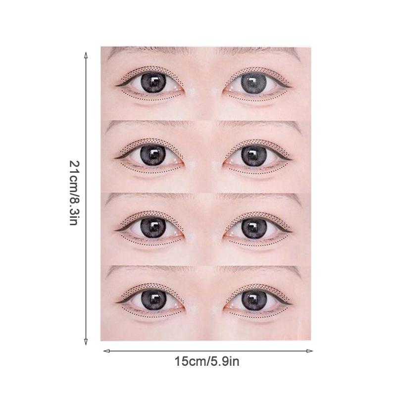 40 Patches/5 Sheets Eyelash Practice Stickers Eyelash Training Stickers Eyelash Application Trainer Stickers Simulated Eye Shape