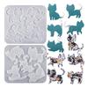 Halloween Cats Pendant Resin Epoxy Mold Individualized Cats Keychain Earrings Mold Animal Display Decors Epoxy Molds