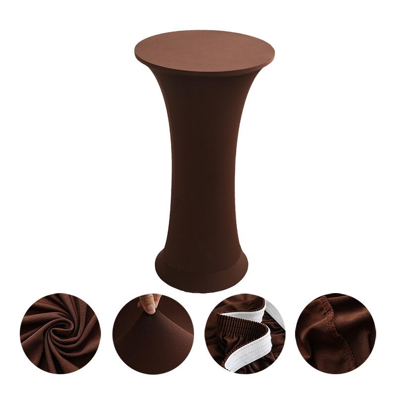 Premium Spandex Round Table Cover Elastic Skirt for Hotel Wedding Banquet Decor