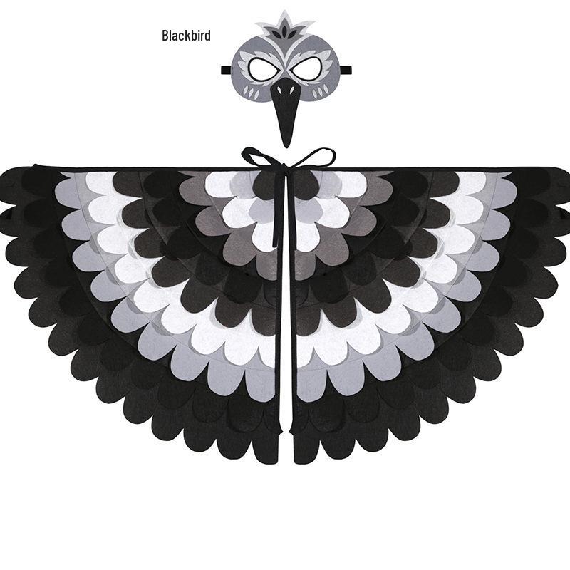 Kinder Vogelvleugels Halloween Kostuum Cape voor Kleuterschool Optredens
