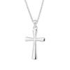 Sterling Silver Cross Necklace, Smooth Pendant for Men & Women, S925 Trendy Design