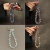 High-End Crystal Beaded Phone Lanyard with Card Holder & Keychain