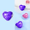 Original Pink Heart Red Cherry Footprint Girl Purple Zircon Beads Fit Bracelet Charmscopper Original Women Jewelry Diy Gift