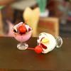 1pcs Dollhouse Simulation Cherry Cream Cup Ice Cream Cup Mini Model Ornament Toy Dollhouse Miniature Accessories Decoration Toy