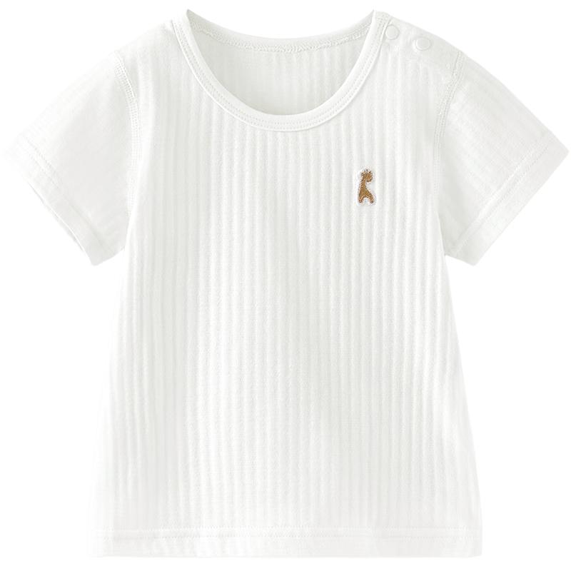 TONGTAI Pure Cotton Baby Short Sleeve T-Shirt 100cm белый